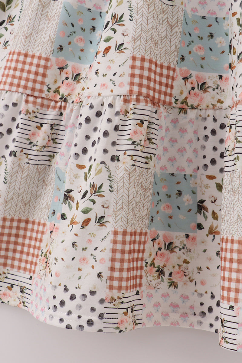 Fall floral mom dress