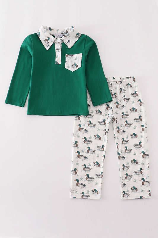 Duck print pants set