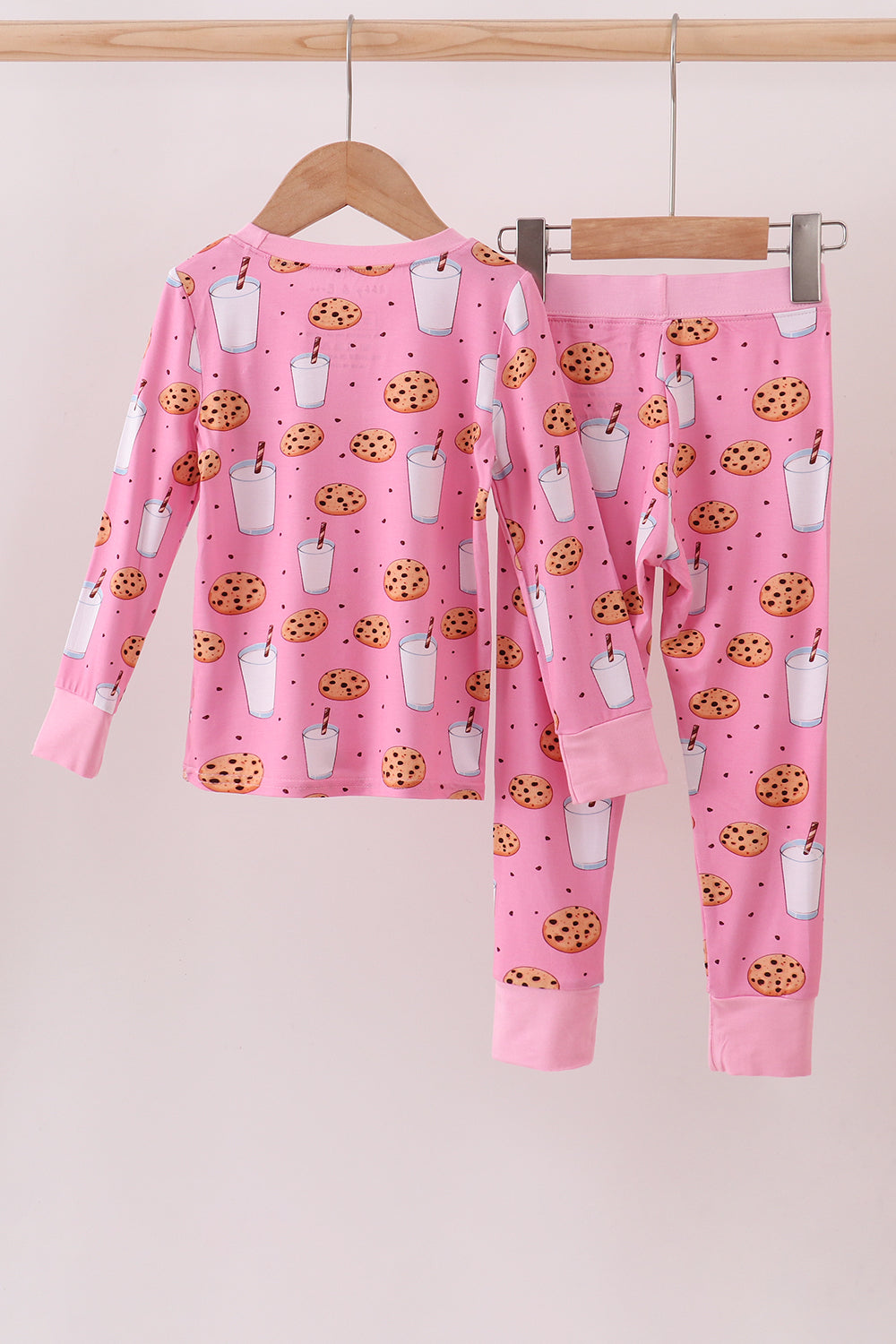 Pink milk cookie bamboo pajamas set