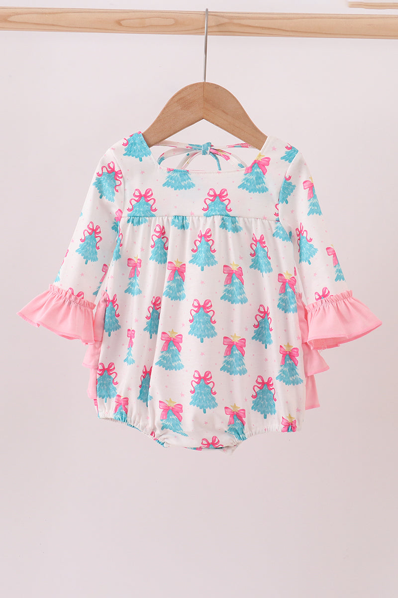 Mint christmas tree ruffle bubble