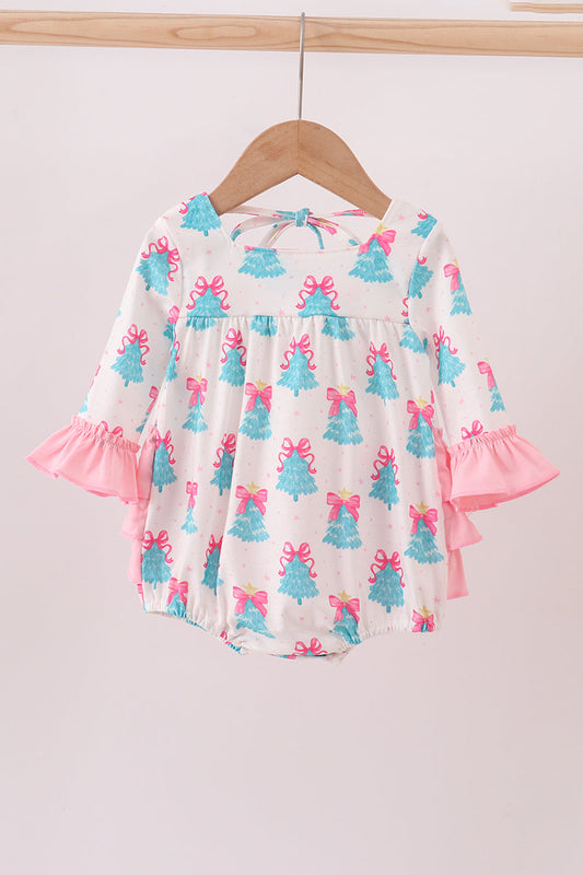 Mint christmas tree ruffle bubble