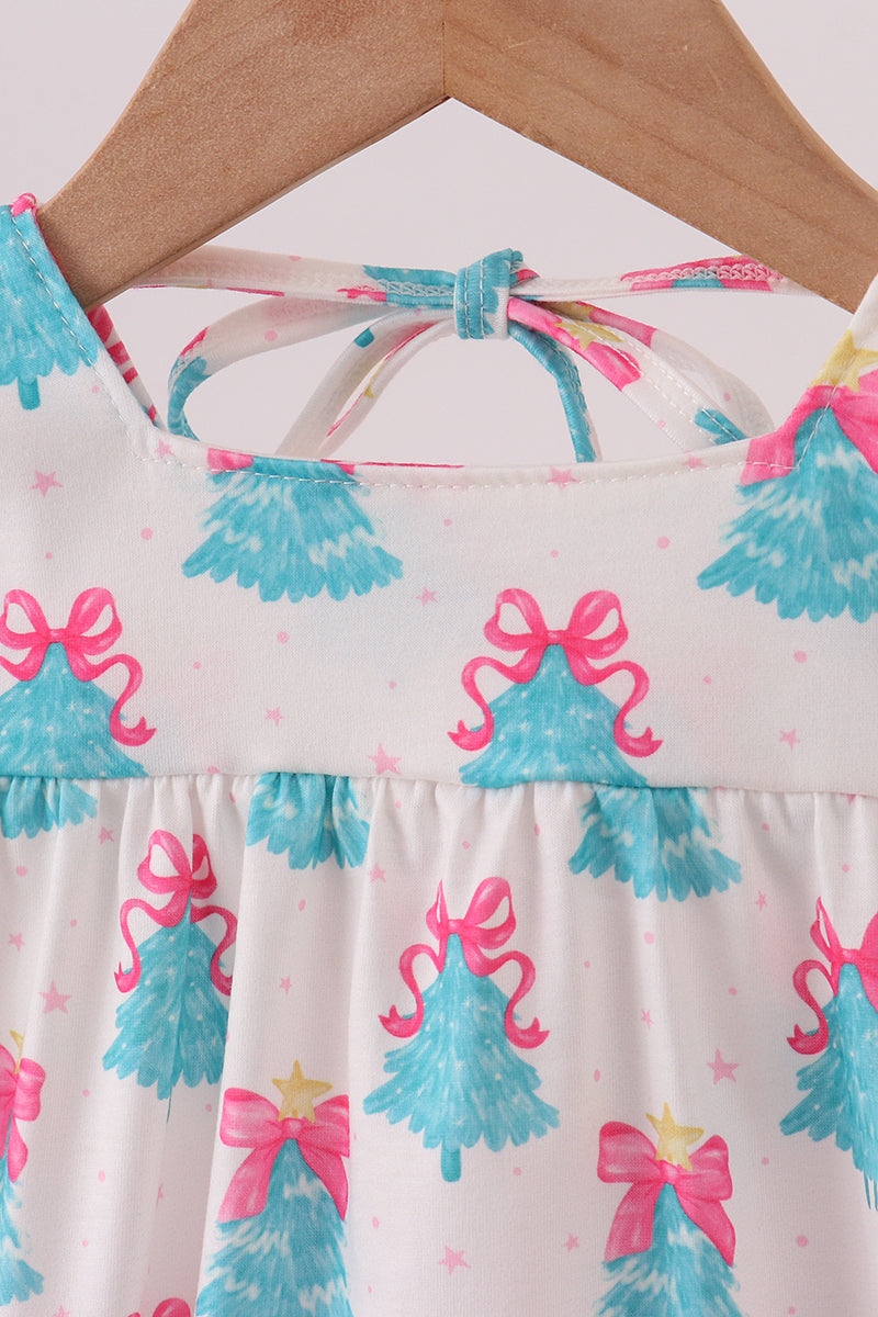 Mint christmas tree ruffle bubble