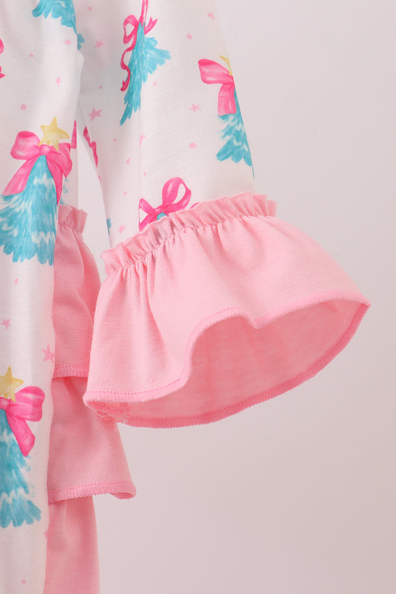 Mint christmas tree ruffle bubble