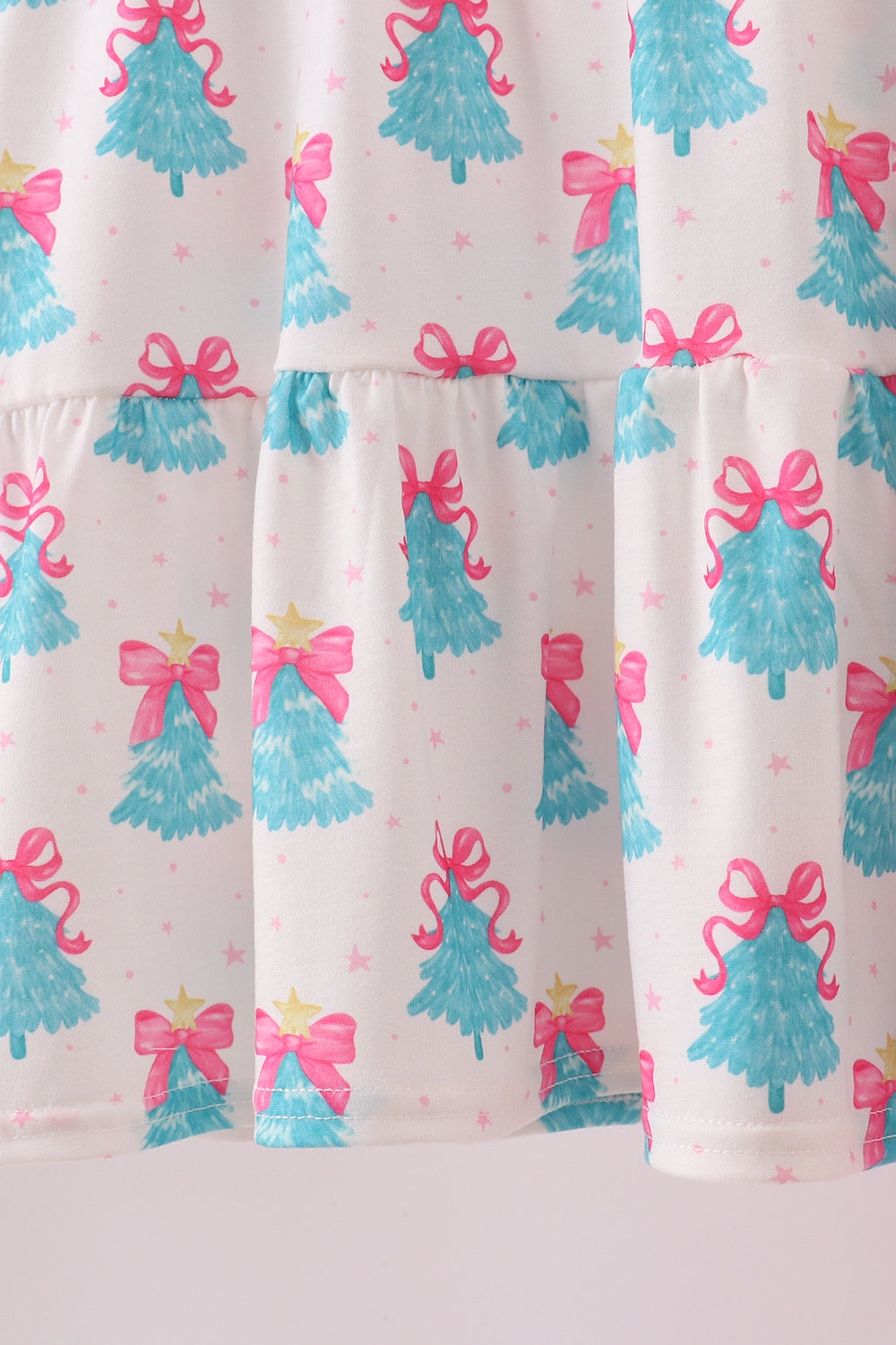 Mint christmas tree ruffle pants set