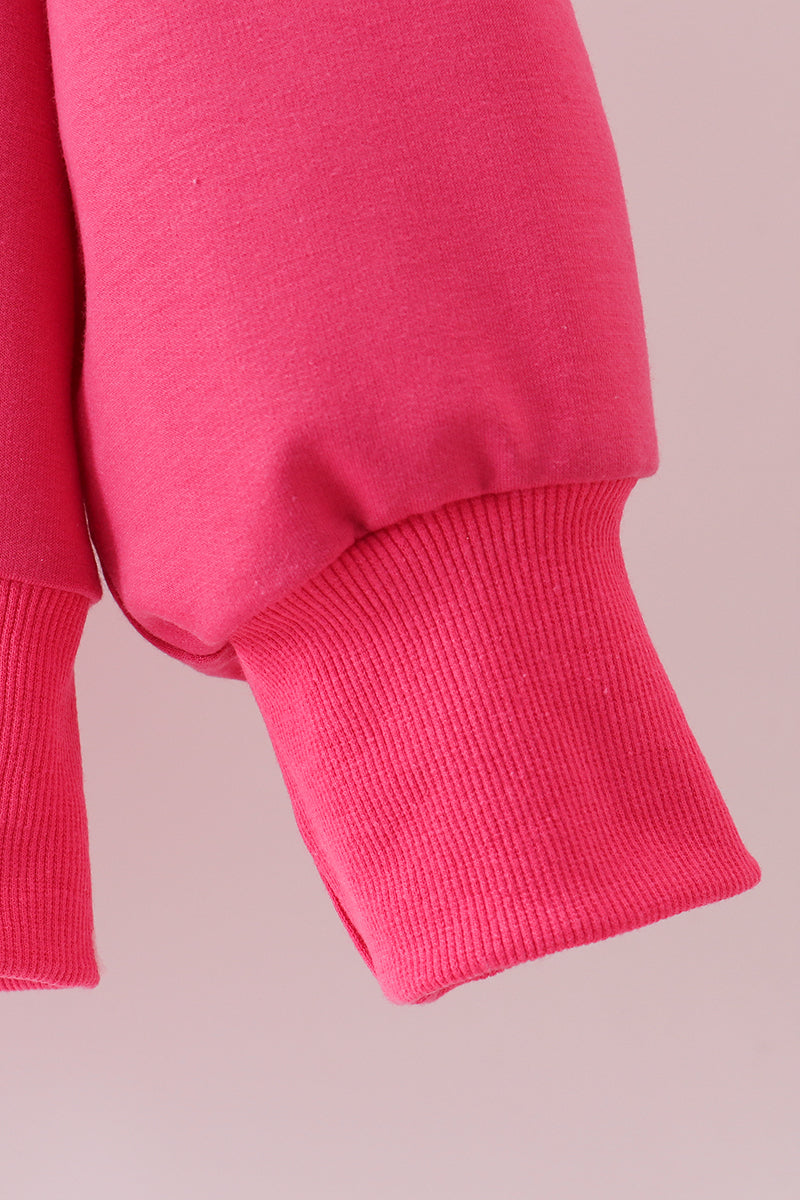 Megenta christmas tree sequin mom&me top