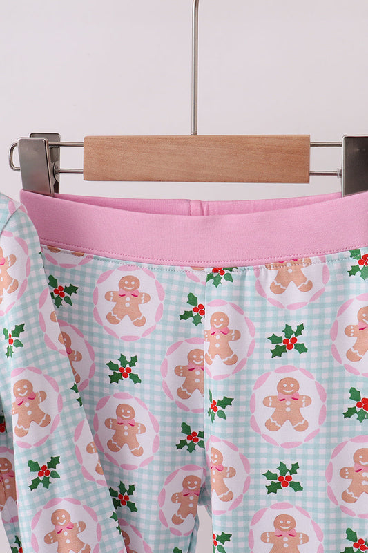 Pink christmas tree bamboo pajama set