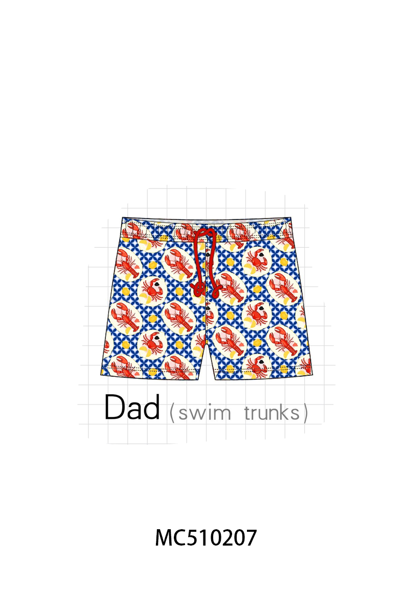 PO71 Red lobster crab lemon print collection