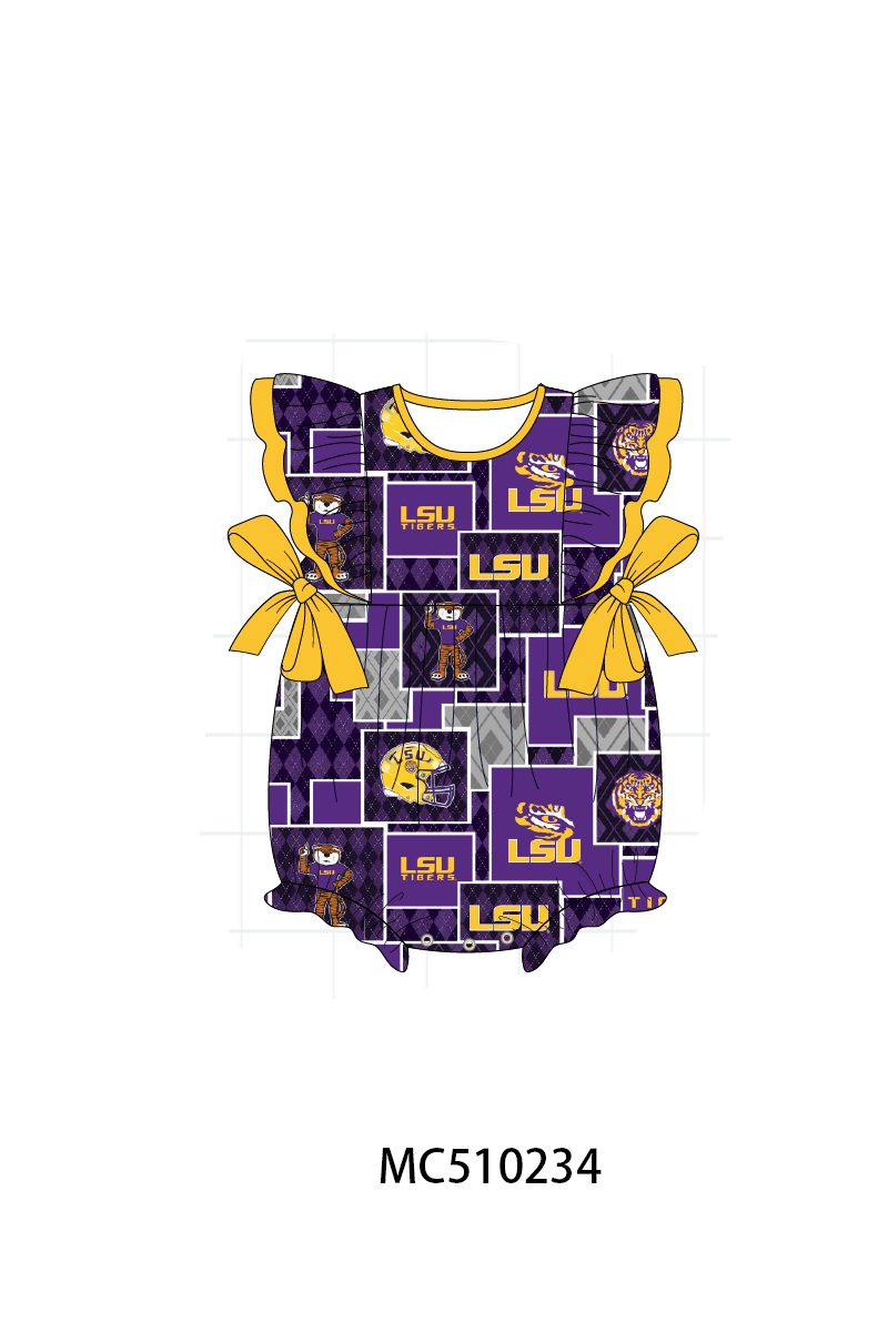 PO71 Purple LSU geaux tigers patchwork collection
