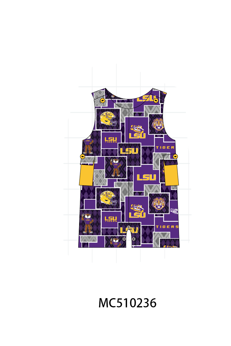 PO71 Purple LSU geaux tigers patchwork collection