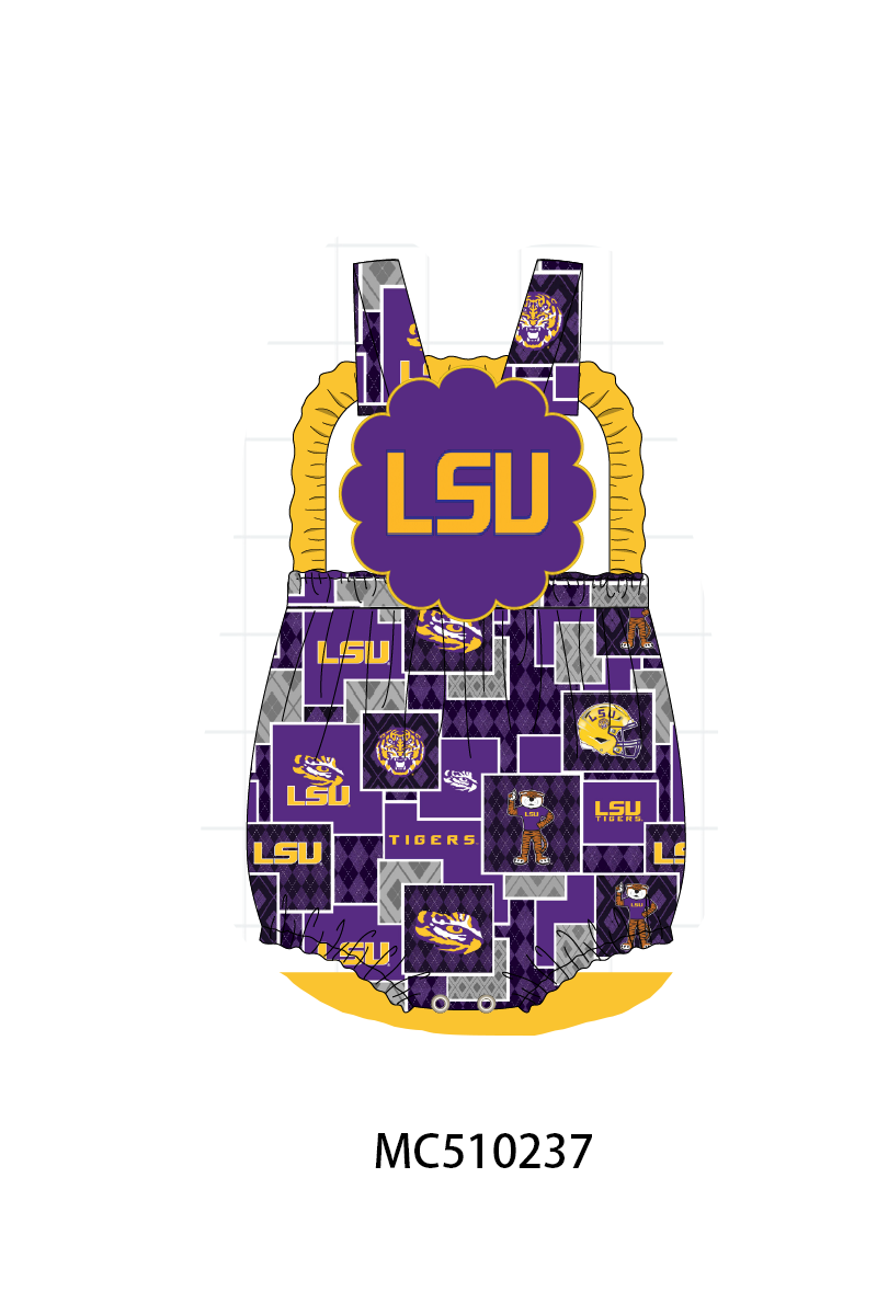 PO71 Purple LSU geaux tigers patchwork collection