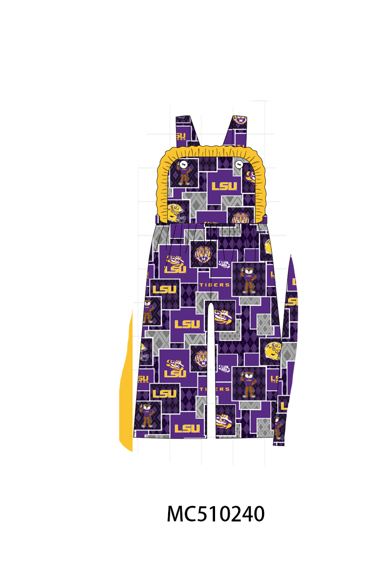 PO71 Purple LSU geaux tigers patchwork collection