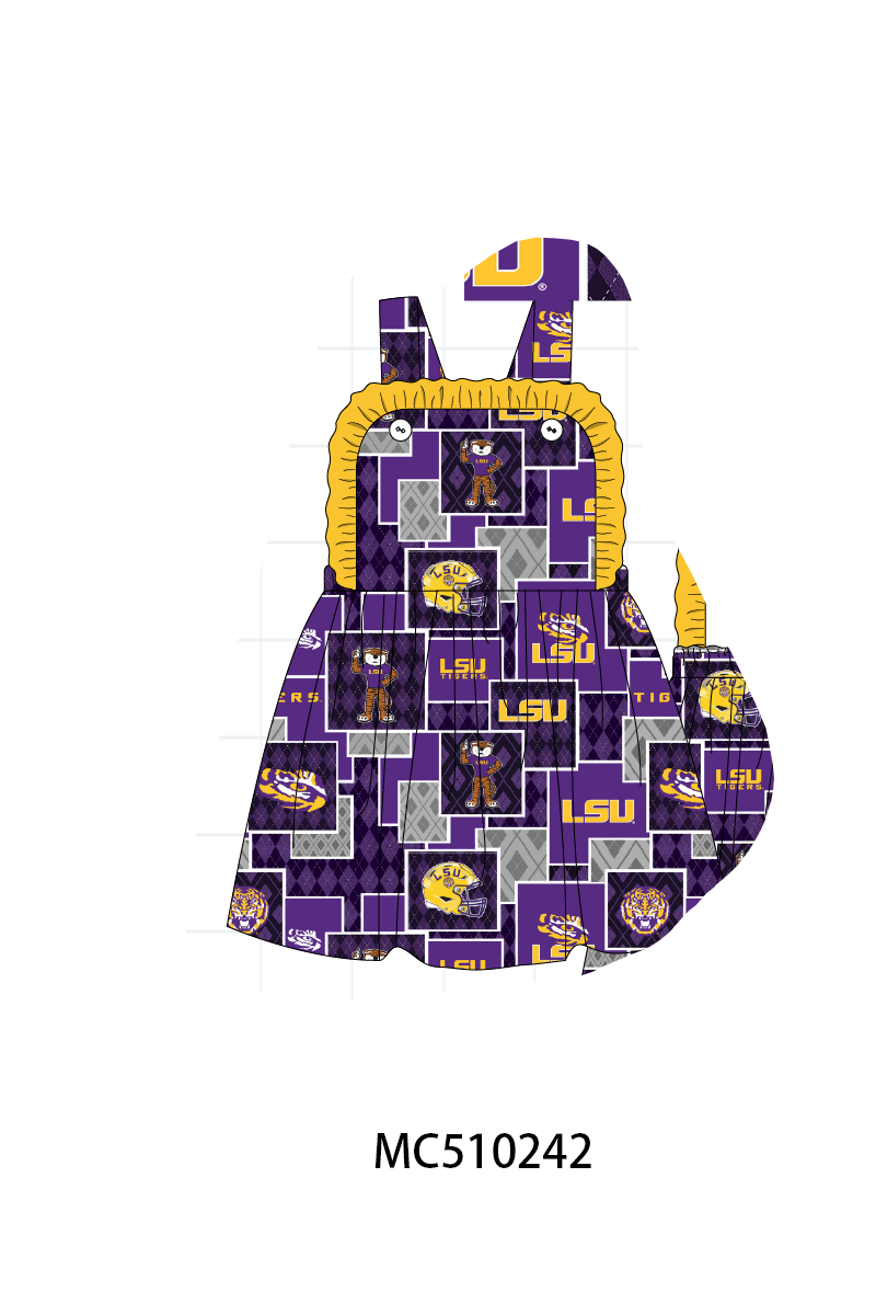 PO71 Purple LSU geaux tigers patchwork collection