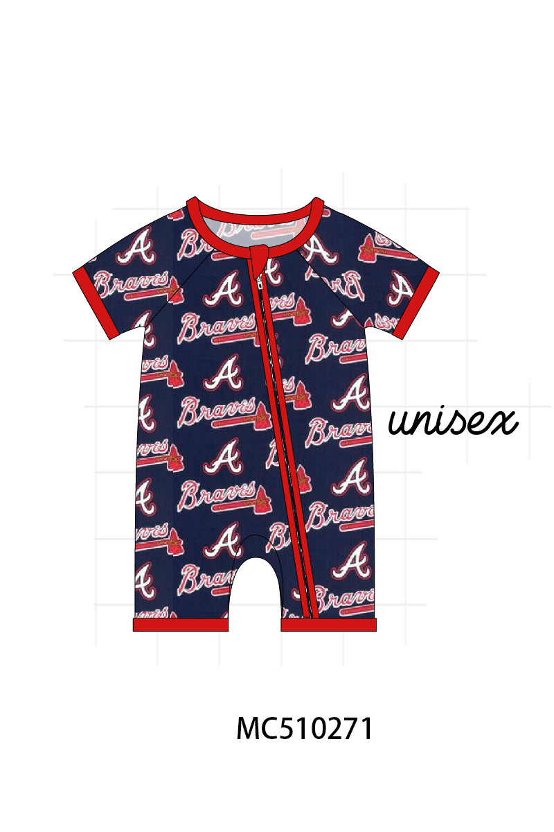 PO71 Navy Braves print bamboo collection