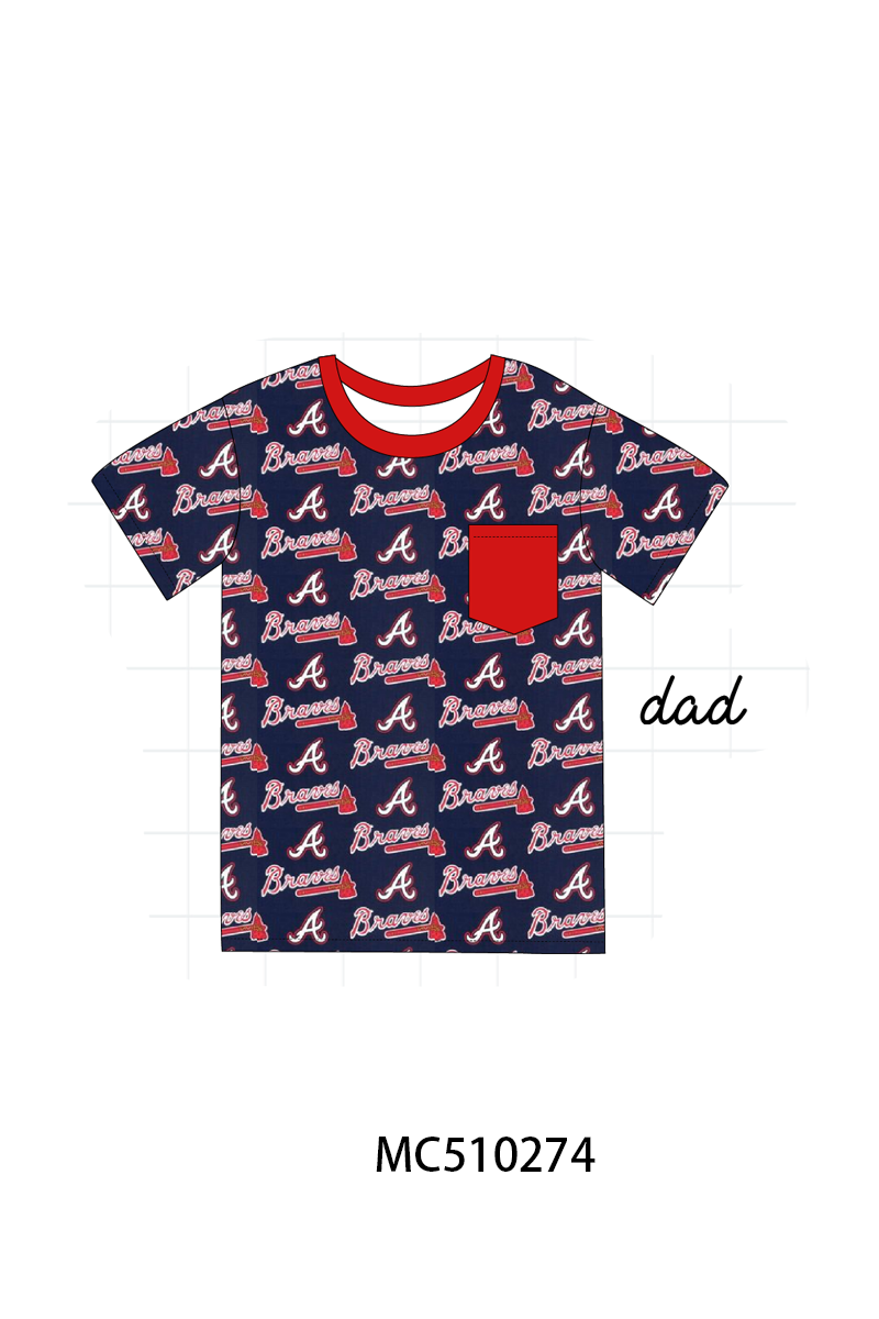 PO71 Navy Braves print bamboo collection