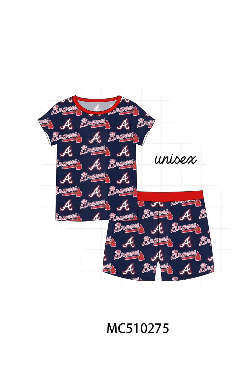 PO71 Navy Braves print bamboo collection