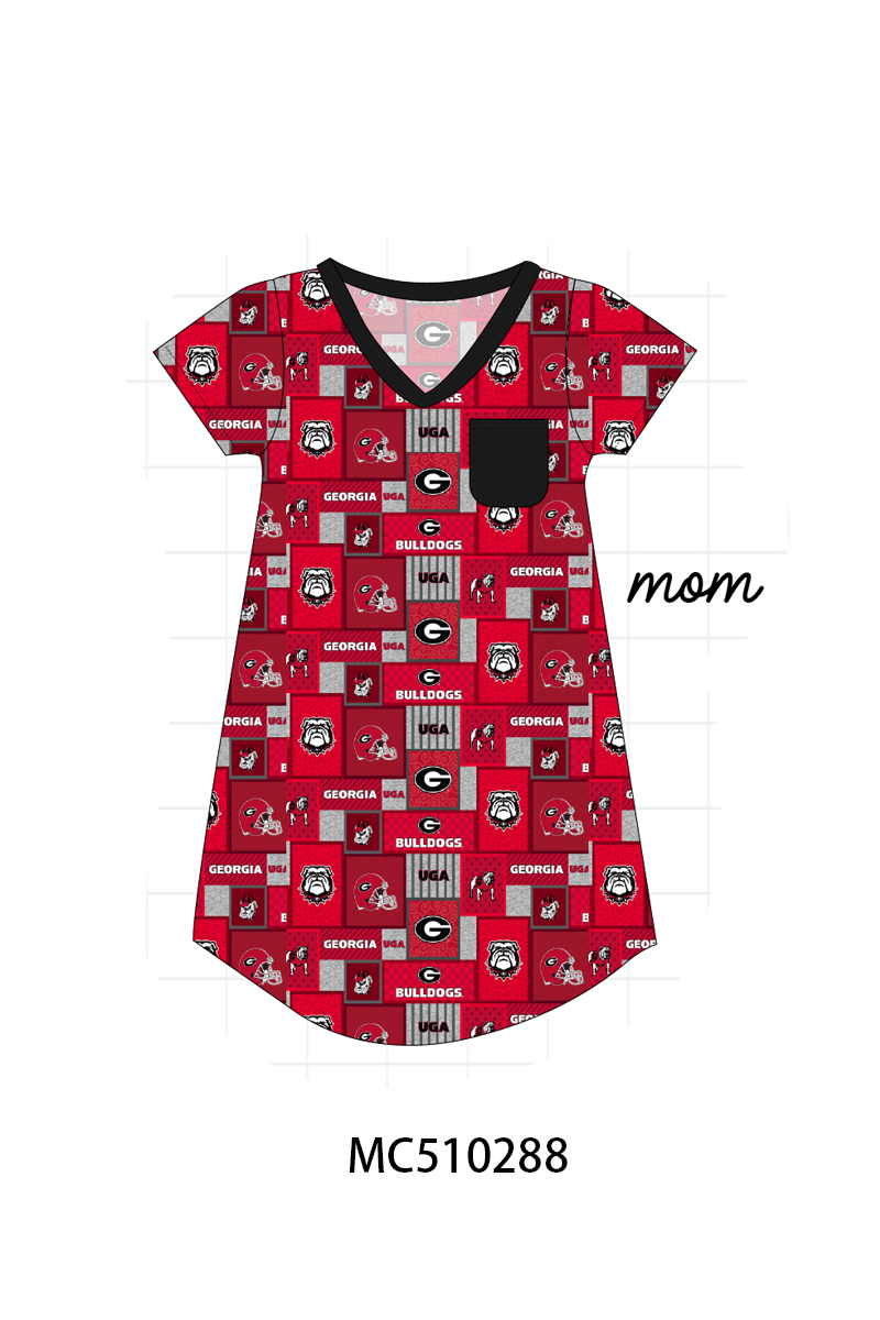 PO71 Georgia bulldog bamboo family PJS collection