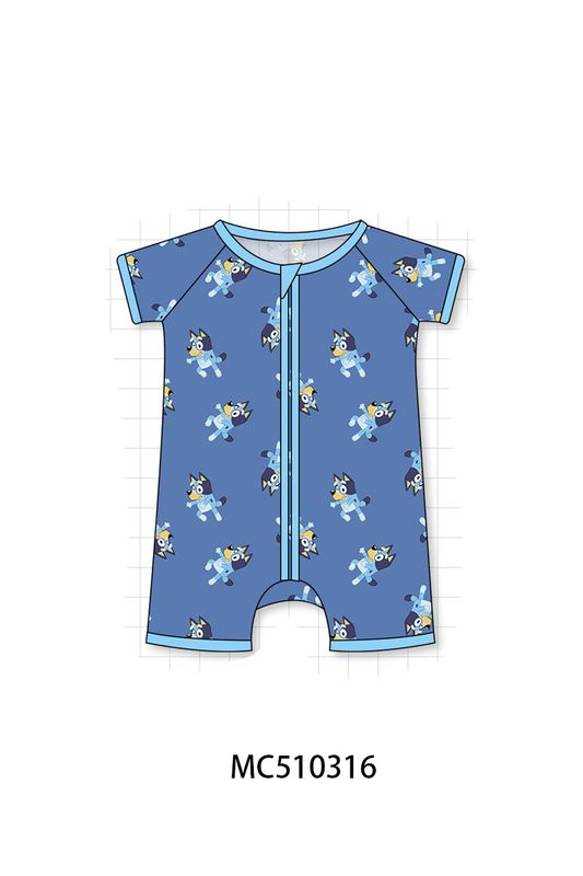PO71 Blue character print bamboo collection