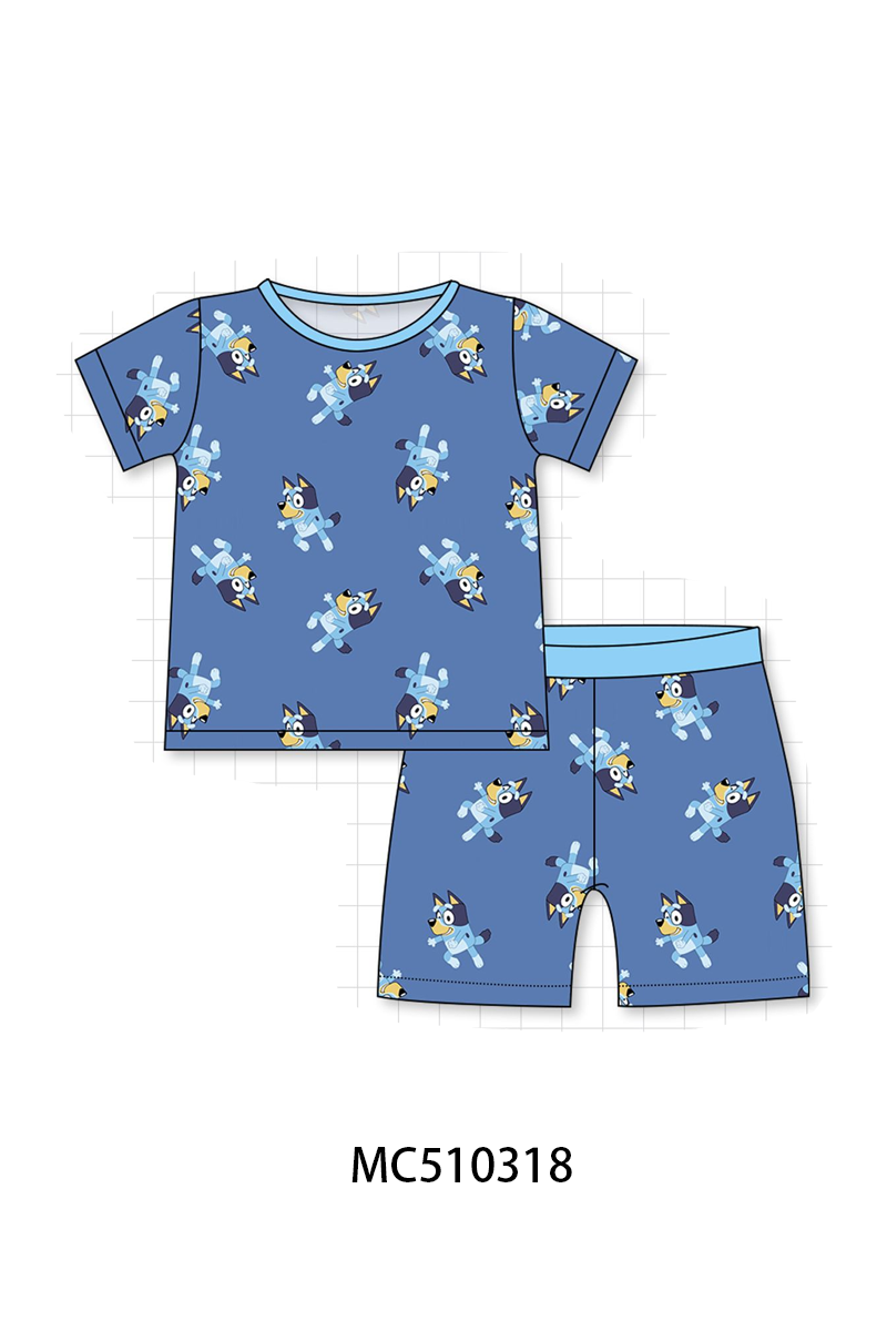 PO71 Blue character print bamboo collection