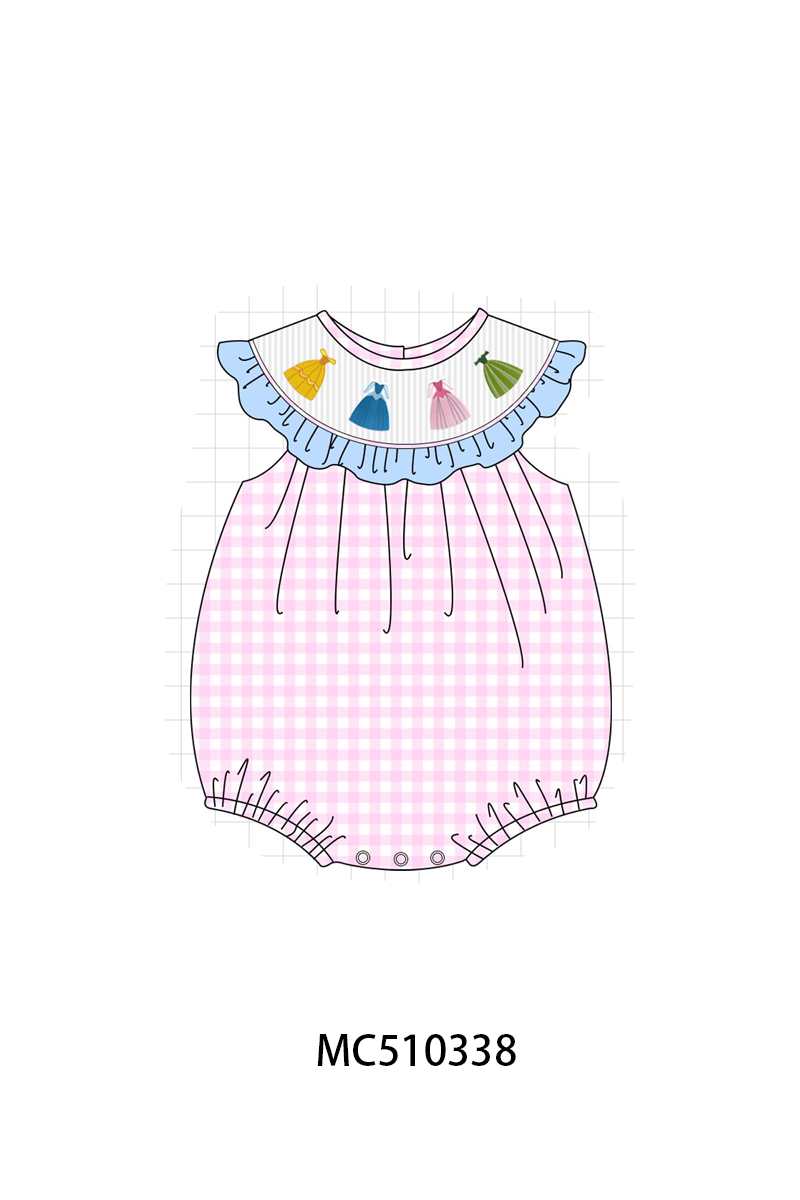PO71 Pink princess smocked gingham collection