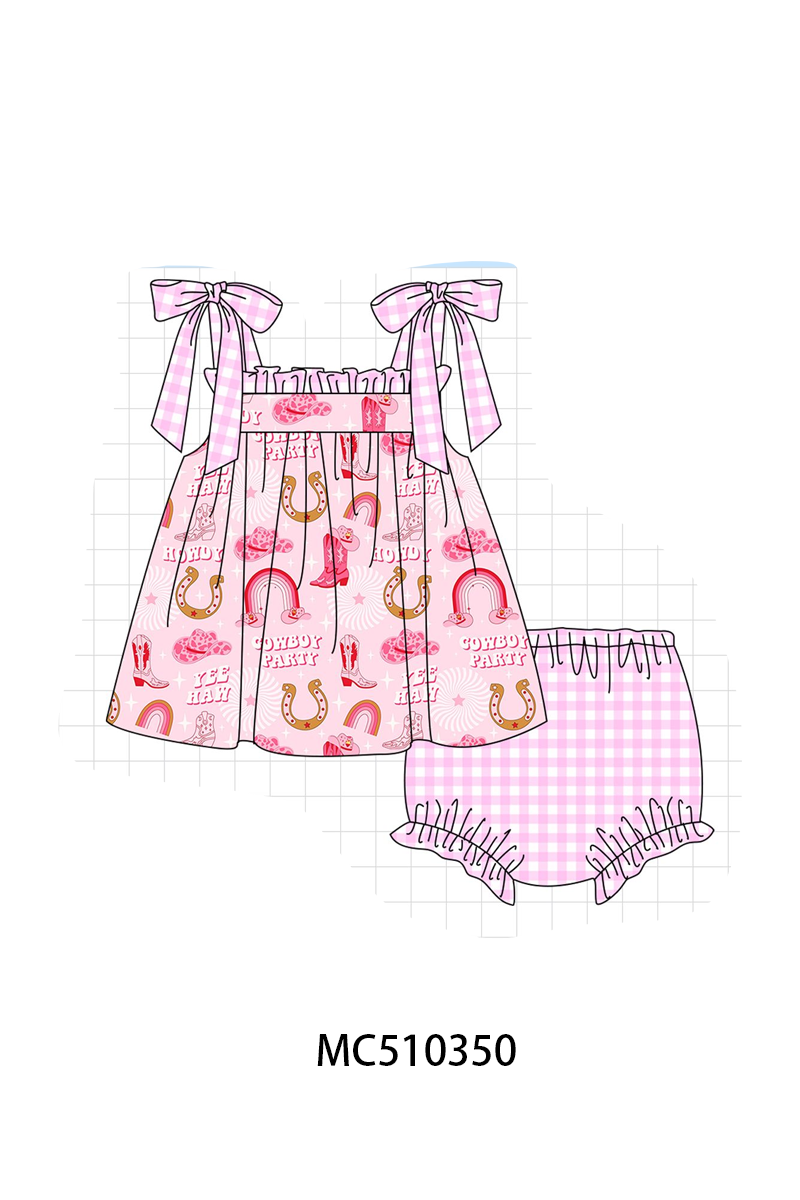 PO71 Pink cowboy party ruffle collection