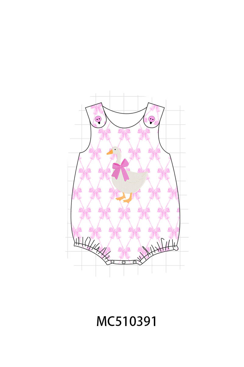 PO71 Pink bow goose applique collection