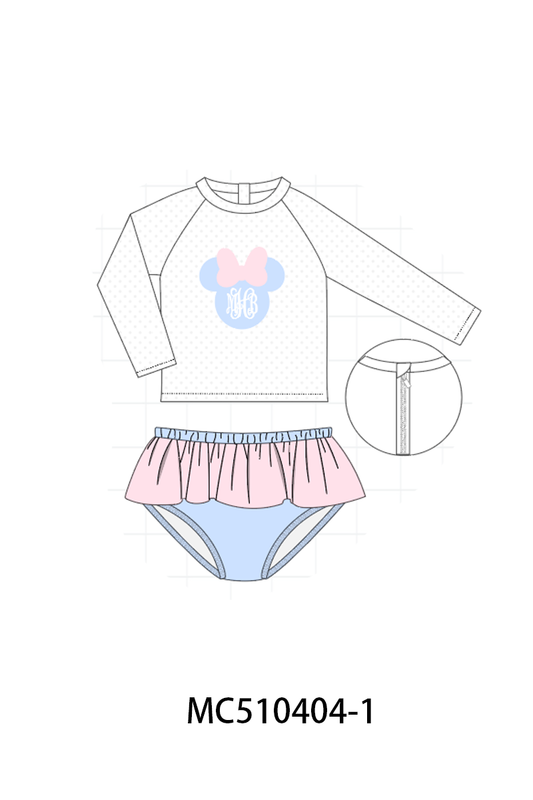 PO71 Character monogram embroidery swimsuit collection