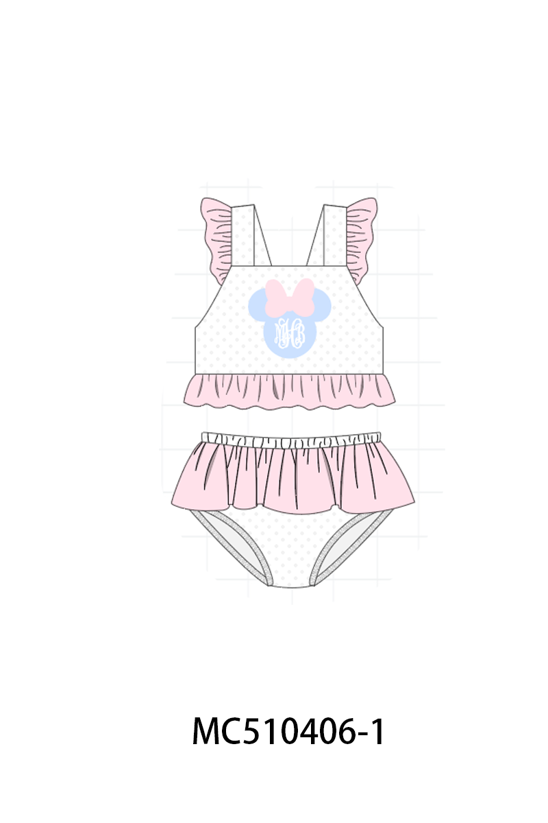 PO71 Character monogram embroidery swimsuit collection