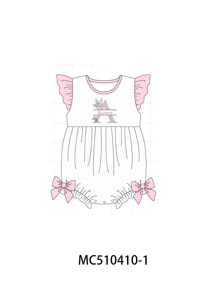PO71 Pink monogram embroidery collection