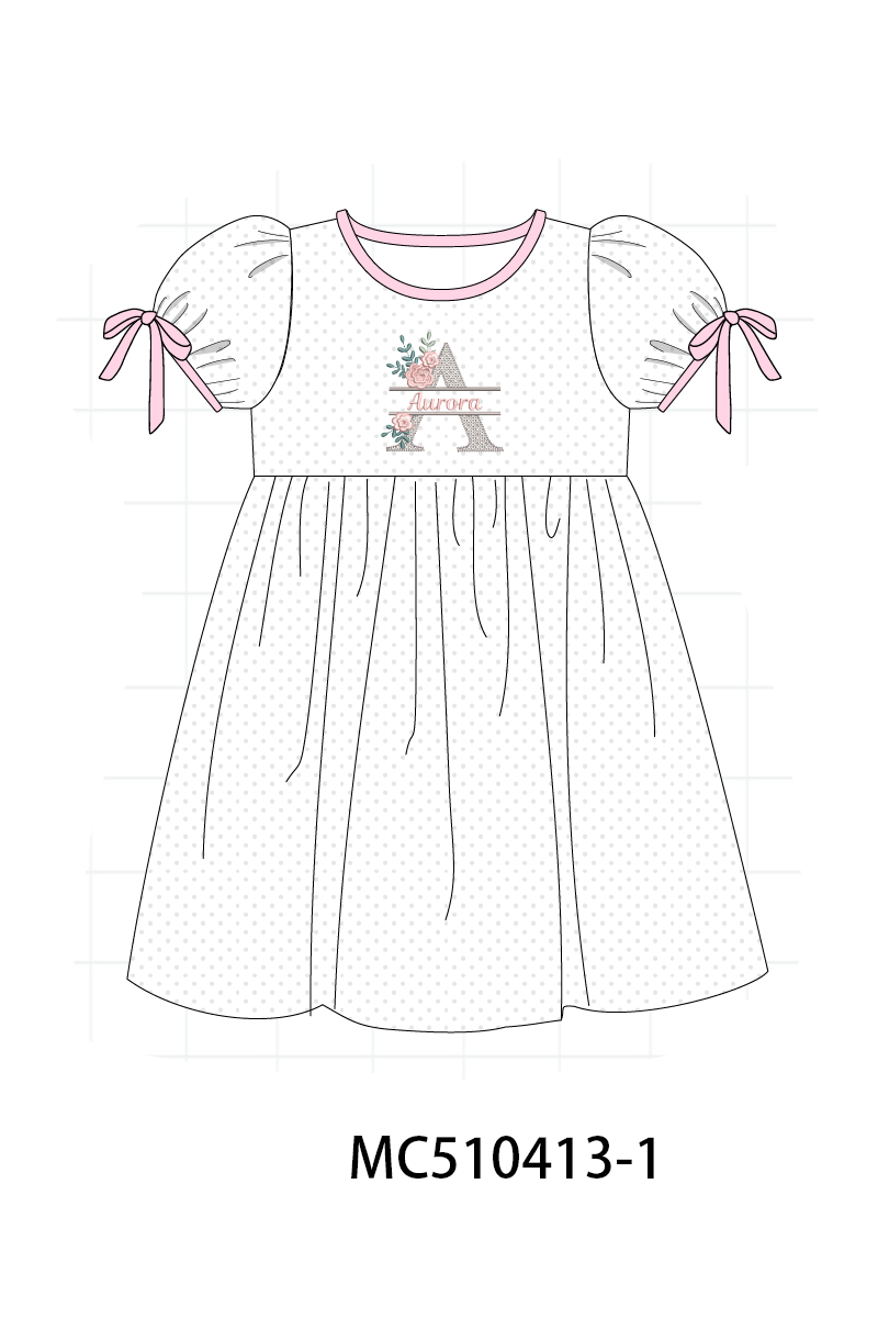 PO71 Pink monogram embroidery collection