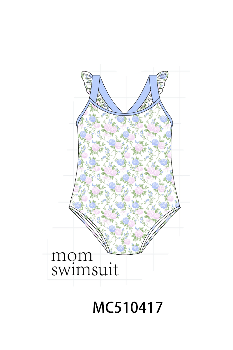 PO71 Blue floral blessed embroidery collection 1