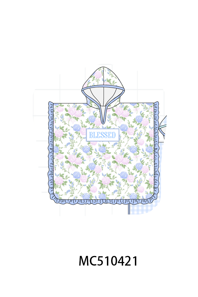 PO71 Blue floral blessed embroidery collection 1