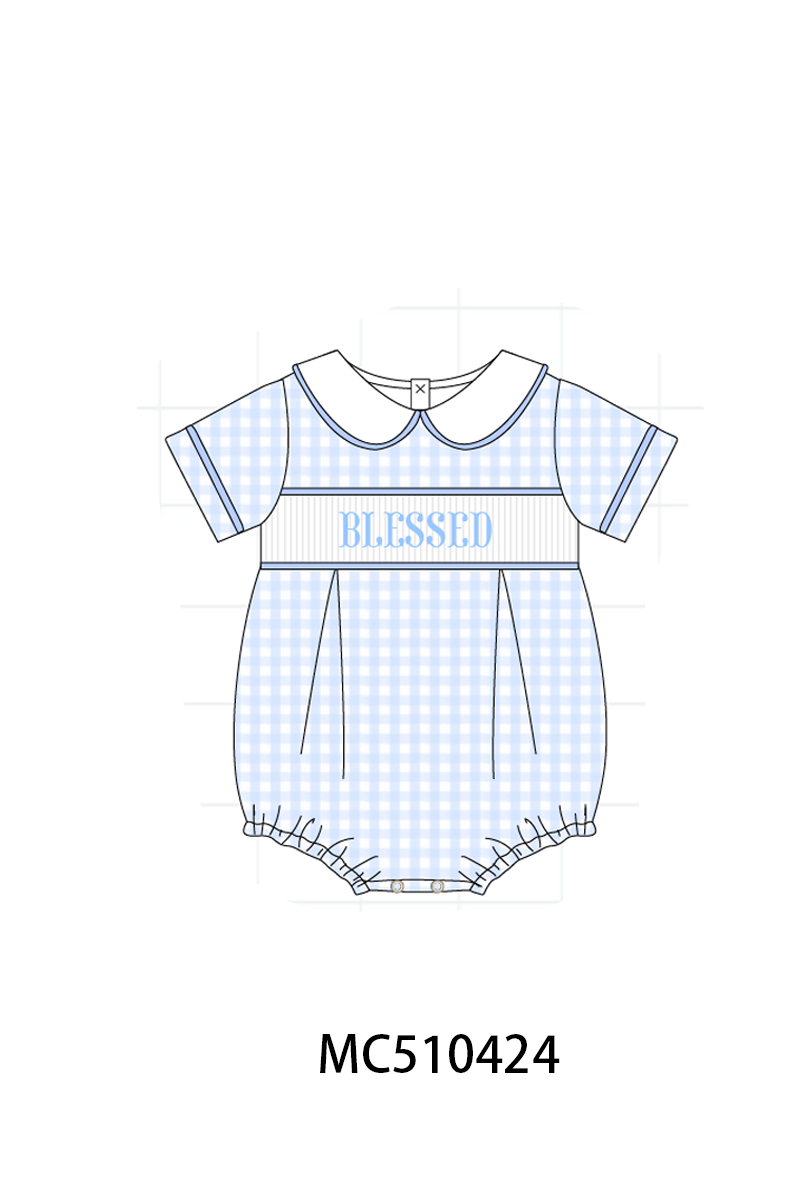 PO71 Blue floral blessed embroidery collection 2