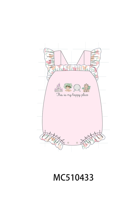 PO71 Pink & blue this is my happy place embroidery collection