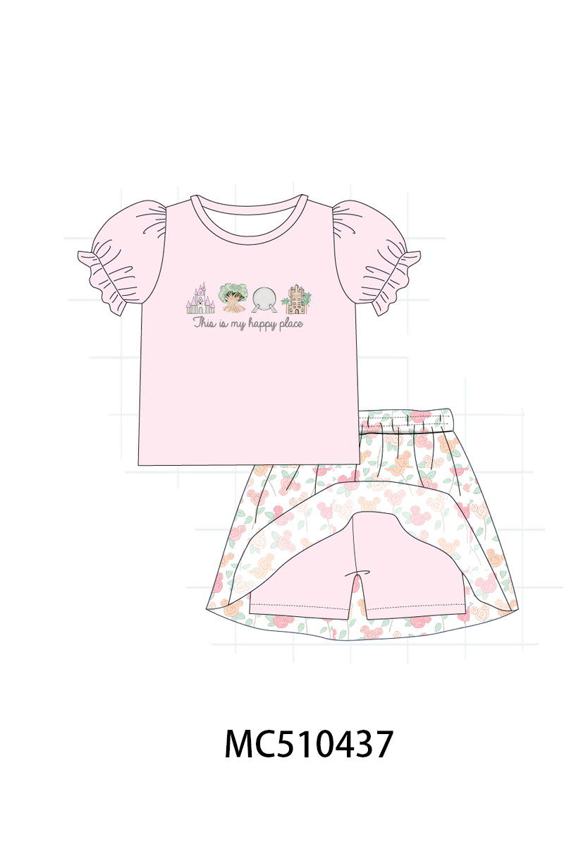 PO71 Pink & blue this is my happy place embroidery collection