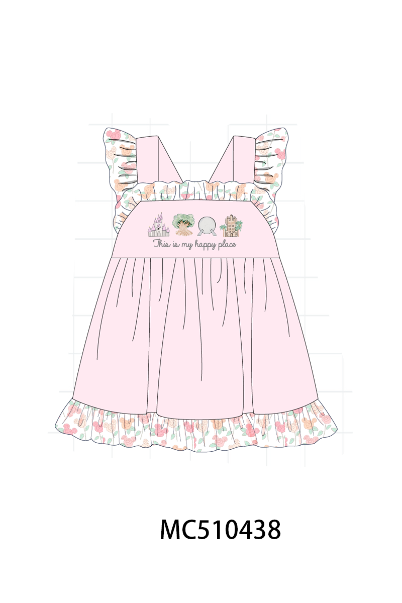 PO71 Pink & blue this is my happy place embroidery collection