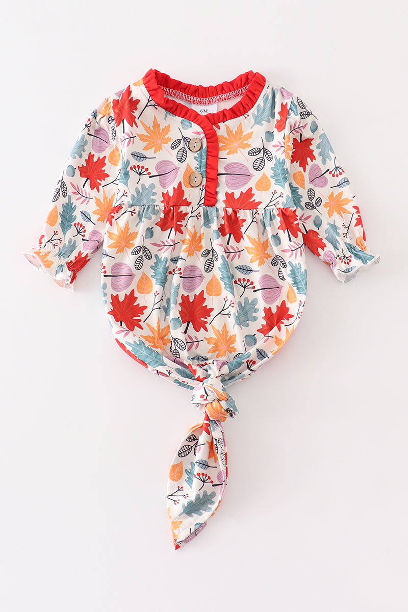 Fall floral baby gown