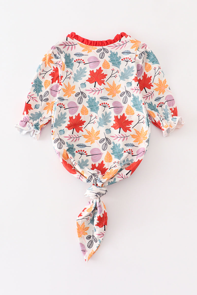 Fall floral baby gown