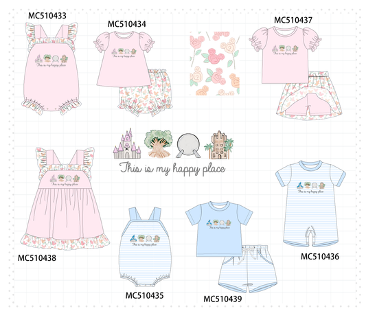 PO71 Pink & blue this is my happy place embroidery collection