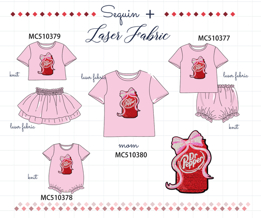 PO71 Pink sequin bow collection