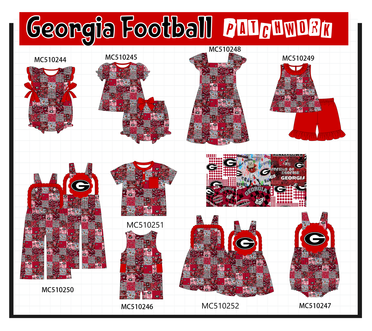 PO71 Red Georgia patchwork collection