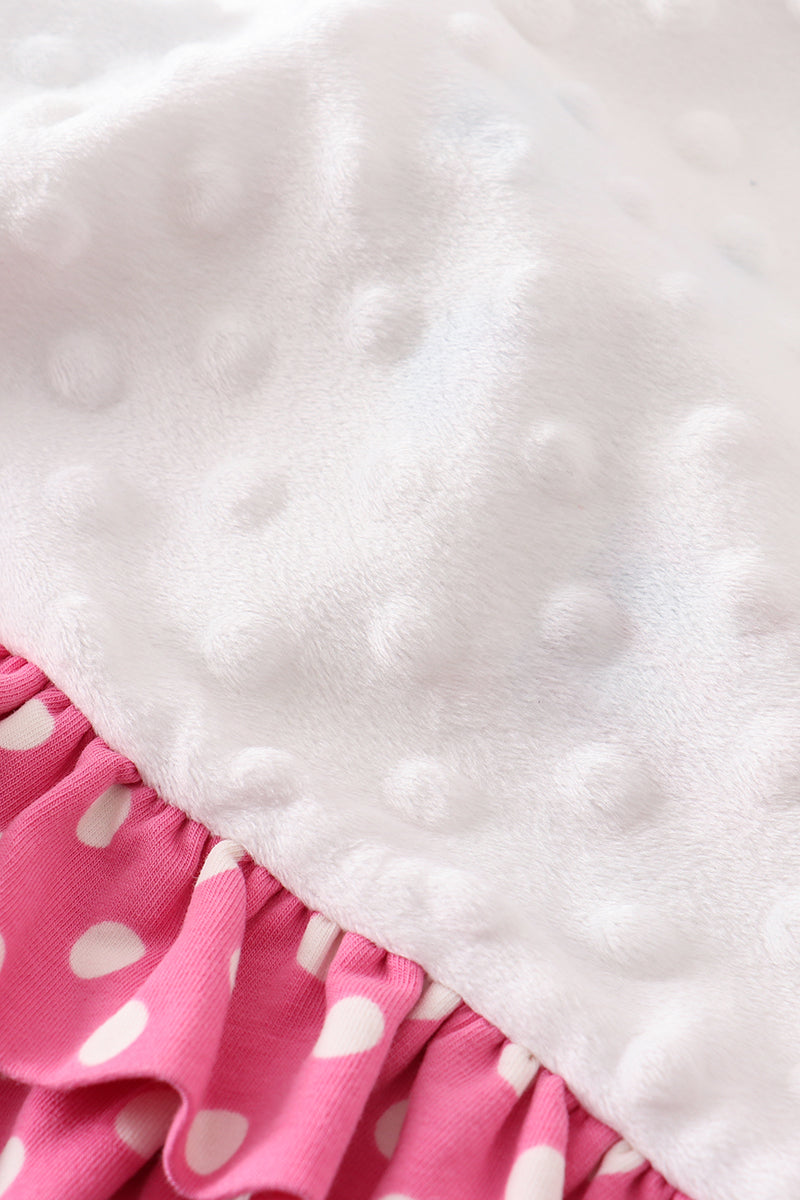 Balcony print ruffle soft baby blanket